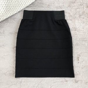 Iz Byer Black Mini Pencil Skirt Small